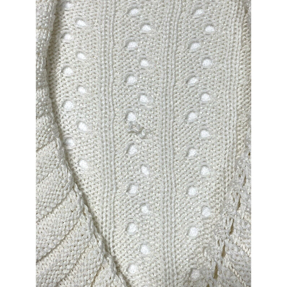 Cartise Cropped Cardigan Boutique Style Sweater Wrap Knit Juniors Large Ruffle - Picture 13 of 14